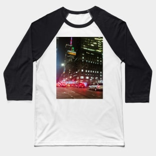 Manhattan by Night Baseball T-Shirt